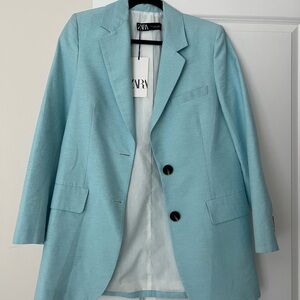 Zara Women's Turquoise Blazer